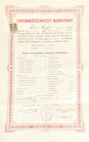 1907 Nagyszombati tanítóképzői bizonyítvány izraelita vallású személy részére