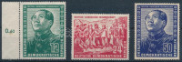 NDK 1951 Német - kínai barátság sor Mi 286-288 (Mi EUR 320,-) (gumihibák / gum disturbances)