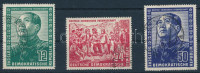 1951 Német-kínai barátság sor Mi 286-288 stecklapon (Mi EUR 150,-)
