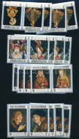 Aden Qu´aiti State in Hadhramaut 1967 4 db Cranach festmények vágott sor párokban + 4 db fogazott blokk Mi 147 B - 154 B + Mi 18 A (Mi EUR 200.-)