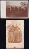 I. világháborús katonai fotók, 4 db, 10×15 és 9×13 cm-es méretben
