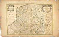 Le Gouvernement General De Picardie, ou sont le Pays Reconquis, Le Bulenois, Le Ponthieu, l'Amienois, Le Santerre, Le Vermandois et Le Tierrache. Alexis-Hubert Jaillot. 1692. Színezett rézmetszetű térkép Franciaroszág Picardia
