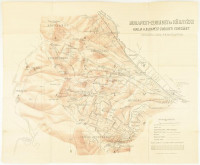 1908 Budapest-Zugliget és környéke térkép, kiadja a Budapest-Zugligeti Egyesület, 1 : 10.000, Bp., Magyar Földrajzi Intézet Rt., kis szakadásokkal, javításokkal, 66x55,5 cm