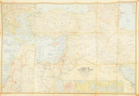 1967 Lands of the Bible Today. A Szentföld és a környező országok vallástörténeti ismertető térképe, angol nyelven. Washington, National Geographic Society. Kisebb sérülésekkel, foltokkal, 103x73 cm