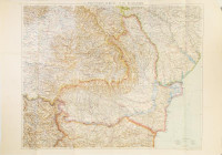 G. Freytags Karte von Rumänien, 1:1000 000. Wien, G. Freytag & Berndt. Kiadói papírkötés, sérült borító, 97×72 cm