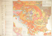 1984 Atlas of the Danubian Countries - Soils / A Duna menti országok talajtérképe, 1 : 2.000.000, nagyméretű térkép, 4 nyelvű jelmagyarázattal, feltekerve, 99,5x68 cm