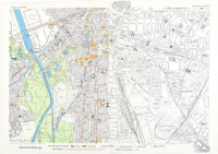 1938 Stadtplan von Gross-Leipzig / Lipcse várostérkép, 1 : 15.000, Verlag von Moritz Ruhl, Lepzig, 37,5x26 cm