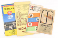 cca 1958-1990 5 db Budapest térkép, vegyes állapotban