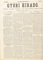 1885-1886 A Győri Híradó vegyes számai könyvbe kötve, szakadásokkal