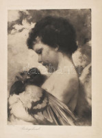 cca 1910 Benczúr Gyula (1844-1920) festménye után: Postagalamb. Nyomat, papír. Könyves Kálmán Rt. kiadása. 34x24 cm