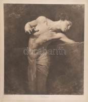 cca 1910 Benczúr Gyula (1844-1920) festménye után: Narciss. Nyomat, papír. Könyves Kálmán Rt. kiadása. 45x37,5 cm
