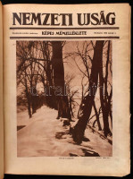 1930 A Nemzeti Újság képes mellékletének teljes évfolyama bekötve. Félvászon-kötés.