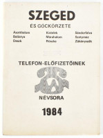 1984 Szeged és góckörzete telefonkönyv