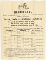 1881 Lótenyésztési jutalomdíjosztás nagy méretű plakát 50x70 cm Hajtva