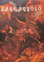 1984 Herpai Zoltán (1951-2011): Sárkányölő, szemben a szörny karmaival, színes szinkronizált amerikai film, rendezte: Matthew Robbins, film plakát, MOKÉP, Magyar Hirdető, Bp., Offset-ny., hajtásnyomokkal, 60x40 cm