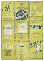 1988 Szegedi kulturális programok video-jour, stb plakát 40x60 cm Kis szakadásokkal