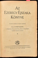 Az Ezeregy Éjszaka Könyve. Teljes és irodalmi magyar fordítás. Dr. J. C. Mardusnak a perzsa és hindu kéziratból készült betűszerinti francia fordítása nyomán. I. kötet. Bp., ,Genius,(Jókai-ny.), 366 p.+6 t. Külön lenyomat