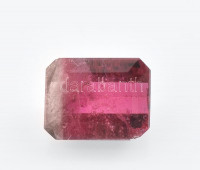 Watermelon (dinnye) turmalin smaragd csiszolású, Brazilia, Cruzeiro bánya, 10x8x5 mm