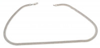 Ezüst(Ag) lapos mintás kígyó nyaklánc, jelzett, h: 45,5 cm, nettó: 13,8 g