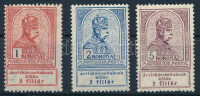 1913 Árvíz (I.) 1K, 2K és 5K (62.000)