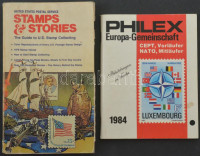 Philex Európai közösség CEPT és NATO német nyelvű katalógus (1984) + USA Stamp & Stories angol nyelvű katalógus (1978)