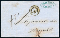 1854 Portós levél 'PRESSBURG'