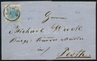 1858 9kr III/b típus levélen / on cover 'ESSEGG'