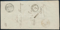 1859 Ex offo levél, az ajánlási díj felét a címzett fizette, mivel nem rendelkezett portómentességgel, így 5kr készpénz bérmentesítéssel / with handwritten franking 'KASCHAU' - 'CSÉCS'