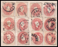 1861 12 db 5kr klf bélyegzésekkel