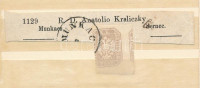 1863 Hírlapbélyeg szürkésbarna 'MUNKÁC(S)'