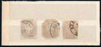 1863 3 db Hírlapbélyeg (9.000)