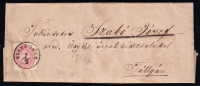 1864 5kr levélen 'TISZA-LÚCZ' - Tállya
