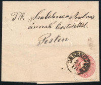 ~1864 5kr levélen / on cover 'ÉRSEKÚJVÁR'