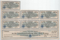 Ausztria / Bécs 1897. 'Bécsi Közlekedési Bizottság' jelzálogkötvény 2000K-ról, szelvényekkel T:III szép papírAustria / Vienna 1897. 'Anlehen der Commission für Verkehrsanlagen in Wien' debenture bond about 2000 Kronen with coupons