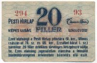 Budapest ~1920. 20f 'Pesti Hírlap' T:F