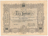 1848. 10Ft 'Kossuth bankó', 'QO 4106 40' T:F kis szakadás, tűzőgép ly.Adamo G111