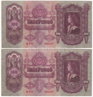 1930. 100P (2x) sorszámkövetők 'E 875 066105 - E 875 066106' T:UNC,AUAdamo P17