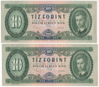 1969. 10Ft (2x) sorszámkövetők T:AU,XF Adamo F7