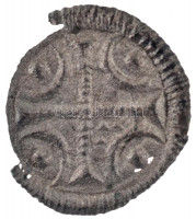 1131-1141. Denár Ag 'II. Béla' (0,25g) T:XF kitörés, ly. Hungary 1131-1141. Denar Ag 'Bela II' (0,25g) C:XF cracked, hole Huszár: 99., Unger I.: 52.
