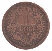 1868KB 1kr Cu 'Angyalos címer' T:VF kis phAdamo M4.1