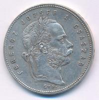 1869GYF 1Ft Ag 'Ferenc József / Angyalos címer' T:XF Adamo M15