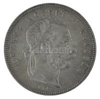 1869GYF 1Ft Ag 'Ferenc József / Angyalos címer' T:XF Adamo M15