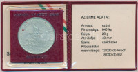 1984. 500Ft Ag 'Sarajevoi Téli Olimpia' sérült, eredeti tokban, tanúsítvánnyal T:BU patina Adamo EM76