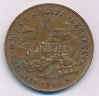Bognár György (1944-) 1986. 'A MÉE Nógrád megyei szervezete - 'Báró Pálffy Miklós főkapitány' bronz emlékérem (42mm) T:XF kis korr. Adamo ST7