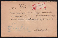 1894 Ajánlott levél 15kr bélyeggel 'STANISICS' - Pécs
