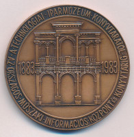 1983. 'Országos Műszaki Információs Központ és Könyvtár / A Technológiai Iparmúzeum Könyvtárától Az országos Műszaki Információs Központ és Könyvtárig 1883-1983' (60mm) T:1-