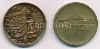 DN 'Sopron' kétoldalas bronz emlékérem (32mm) + 'Makó' kétoldalas bronz emlékérem (32mm) T:1,1-