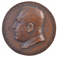 Edvi Illés György (1911-1991) 1941. '15 éves professzorságának emlékére. Prof. Atzél Elemér, A Magyar Gyógyszerészek atyja' egyoldalas Br emlékérem (60mm) T:2 patina, kis ph / Hungary 1941. 'In memory of his 15 years of