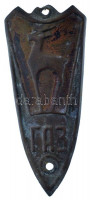 Szovjetunió DN 'GAZ' kerékpár vázra szerelhető fém jelvény (26x60mm) T:2-Soviet Union ND 'GAZ' metal badge that can be mounted on a bicycle frame (26x60mm) C:VF