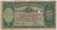 Ausztrália 1941-1948. 1P 'H21 536590' T:III- ly.Australia 1941-1948. 1 Pound 'H21 536590' C:VG holeKrause P#26